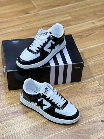 Bape Star Sneakers -Black White