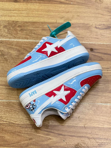 Bape Star Sneakers - Blue Red