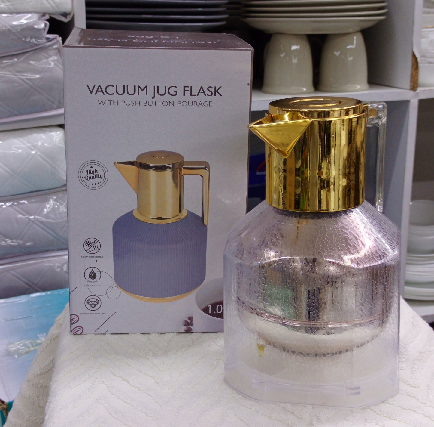 Crystal View Vacuum Jug Flask (1.0L)