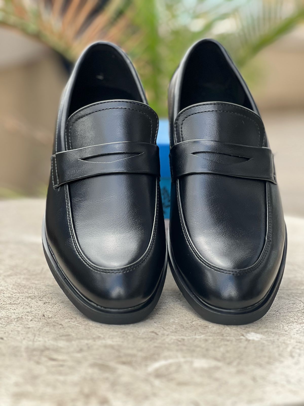 Franco Banetti Classic Leather Loafers for Men - Black