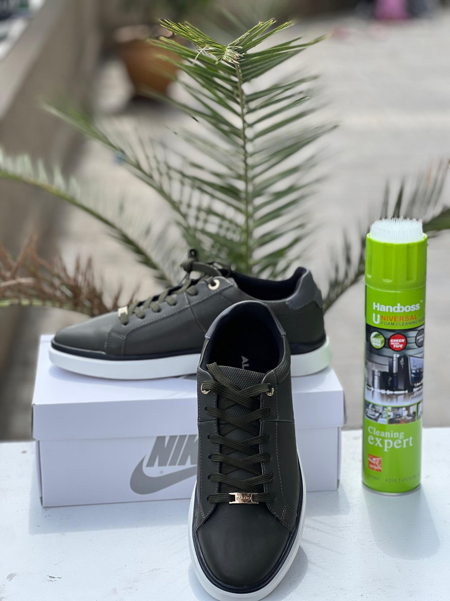 Aldu Men's Stylish Olive Green Sneakers