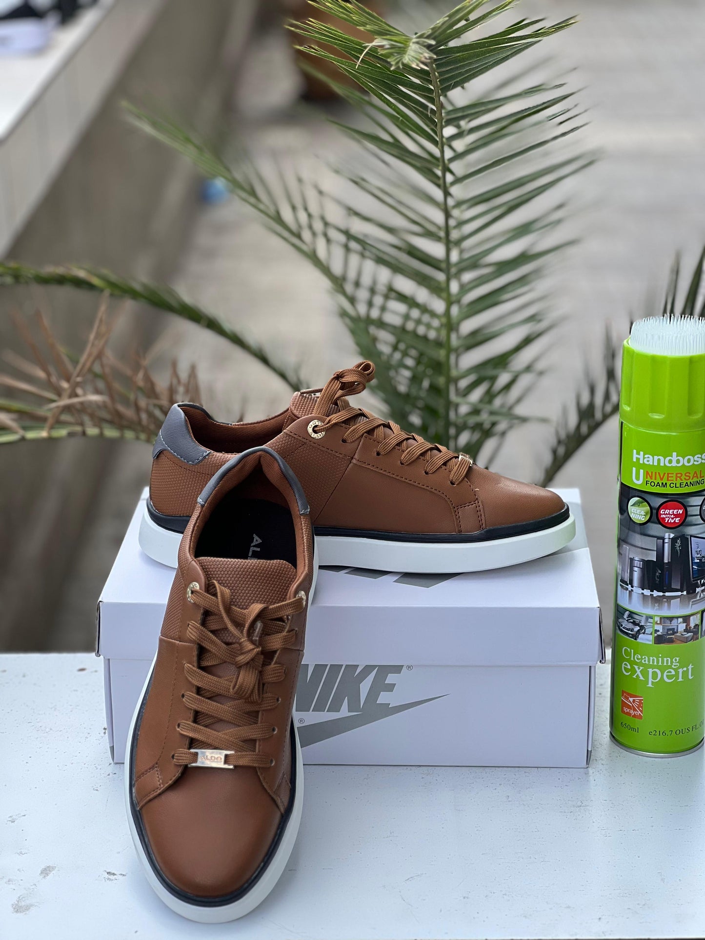 Andu Men's Tan Brown Casual Lifestyle Sneakers