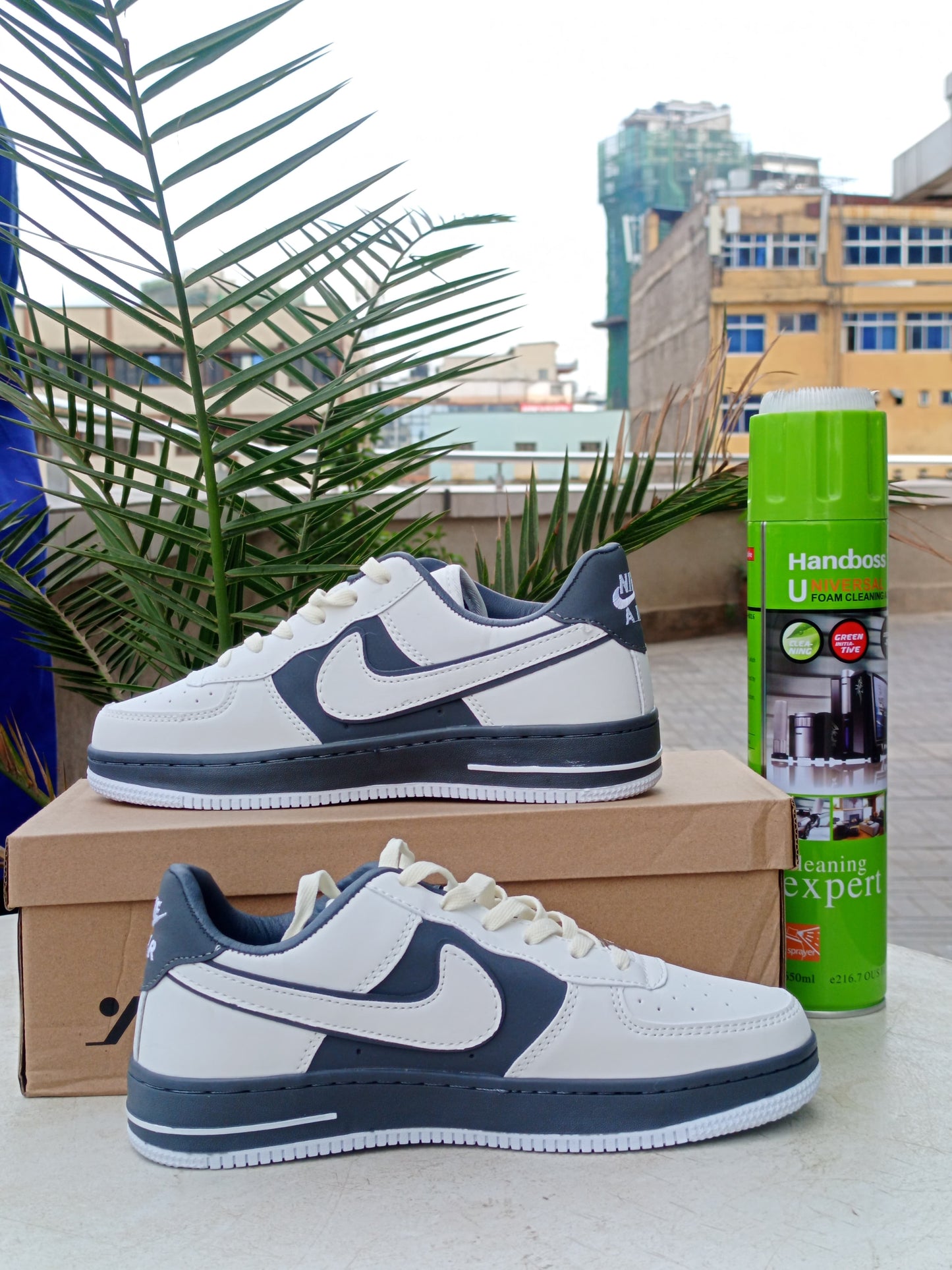 Air Force Sneakers Grey & Off-White