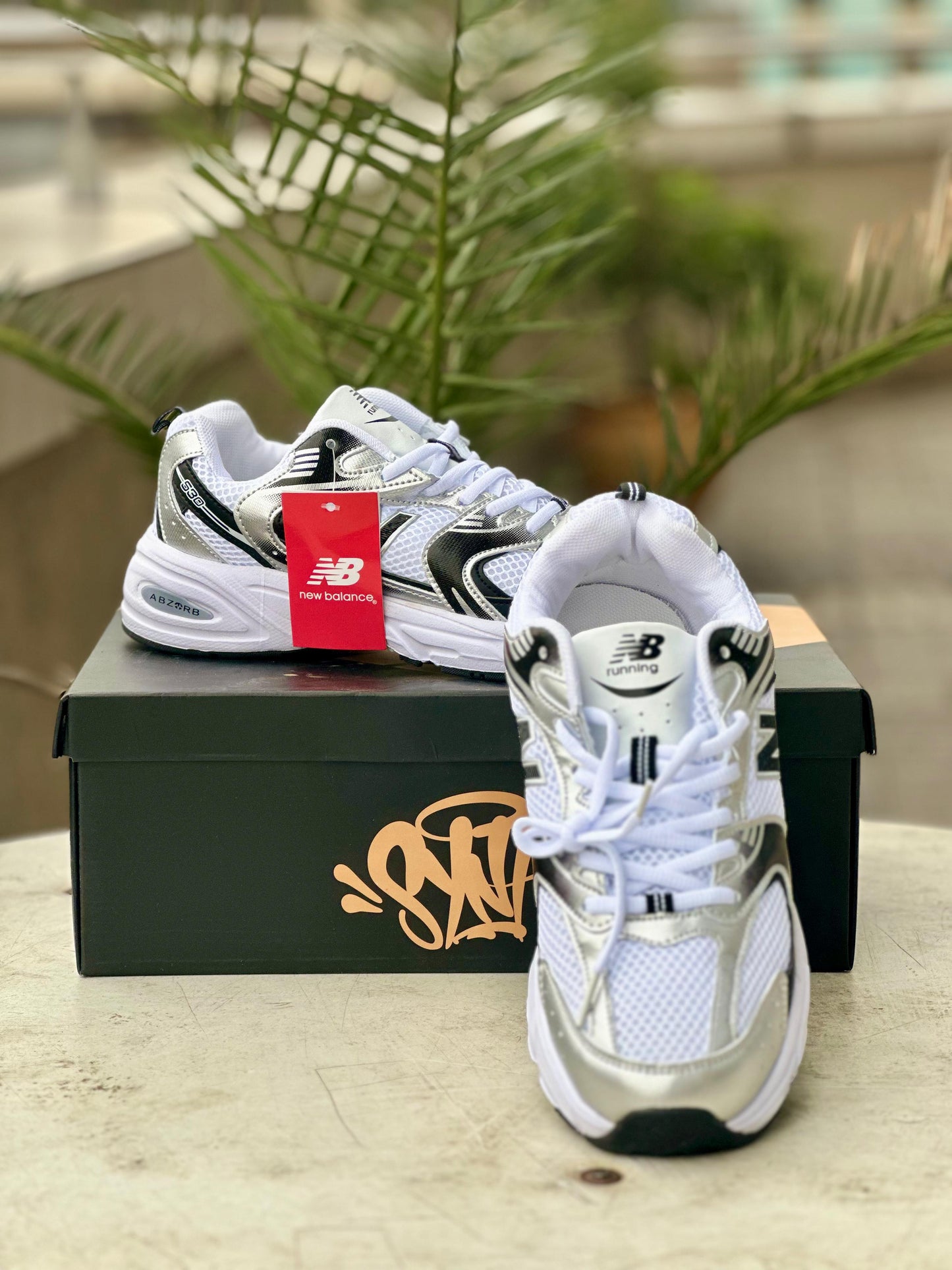 New Balance “Silver & Black” Running Sneaker