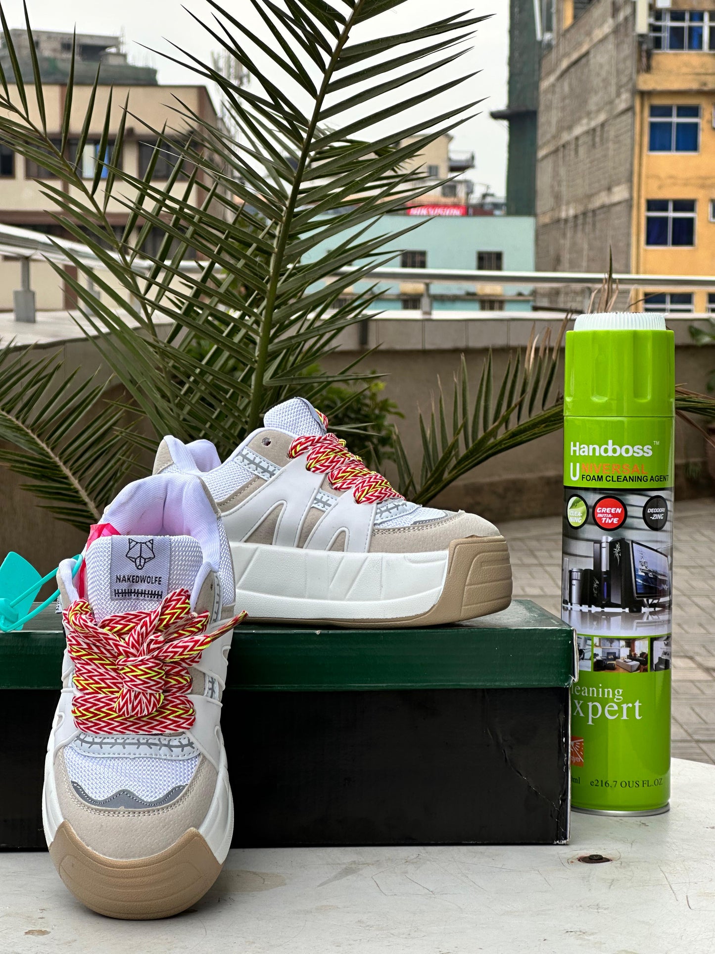 Naked Wolfe kids Sneakers – Beige & Multicolor Edition