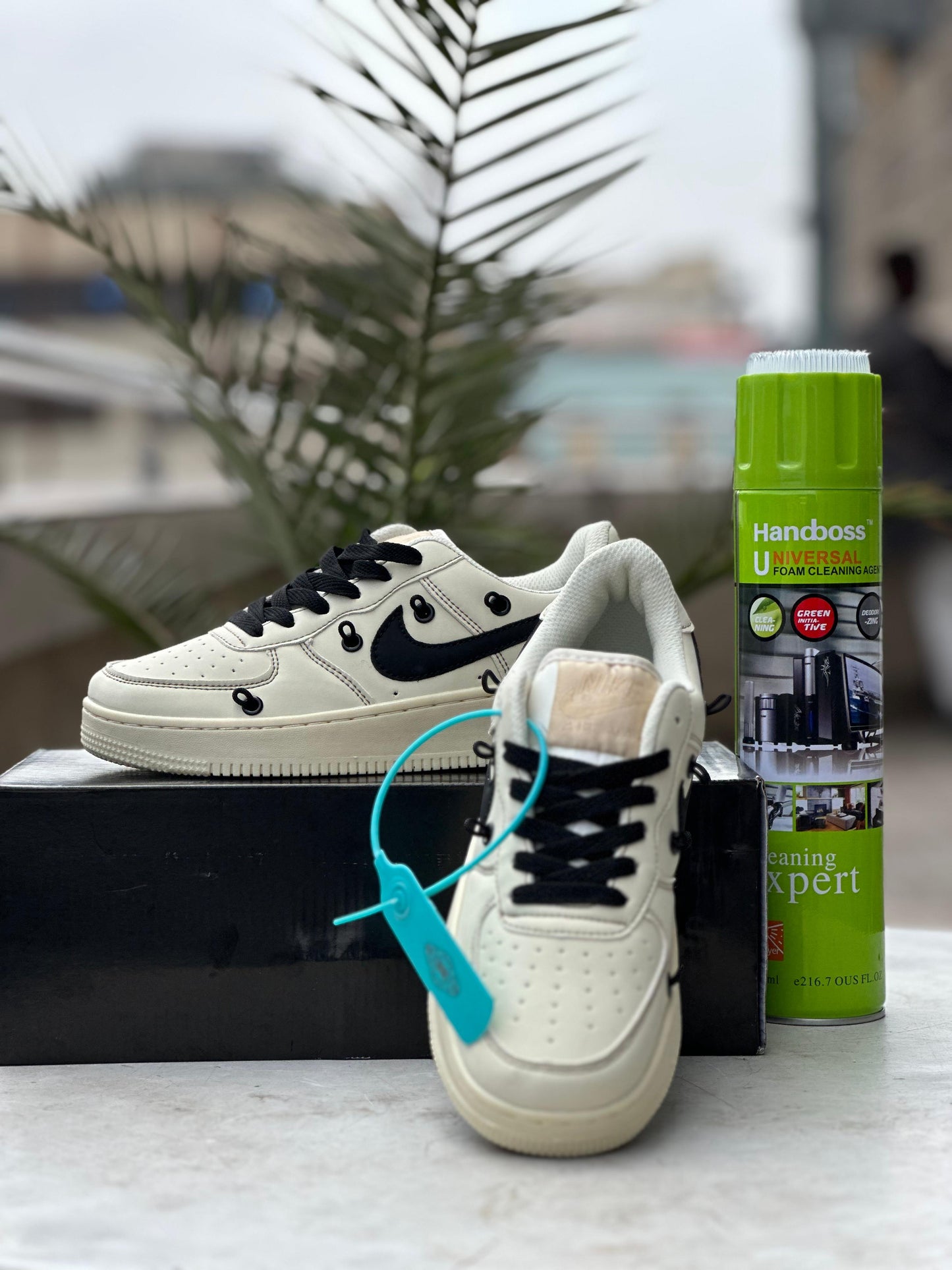 Nike Air Force 1 Double Lace -cream/Black.