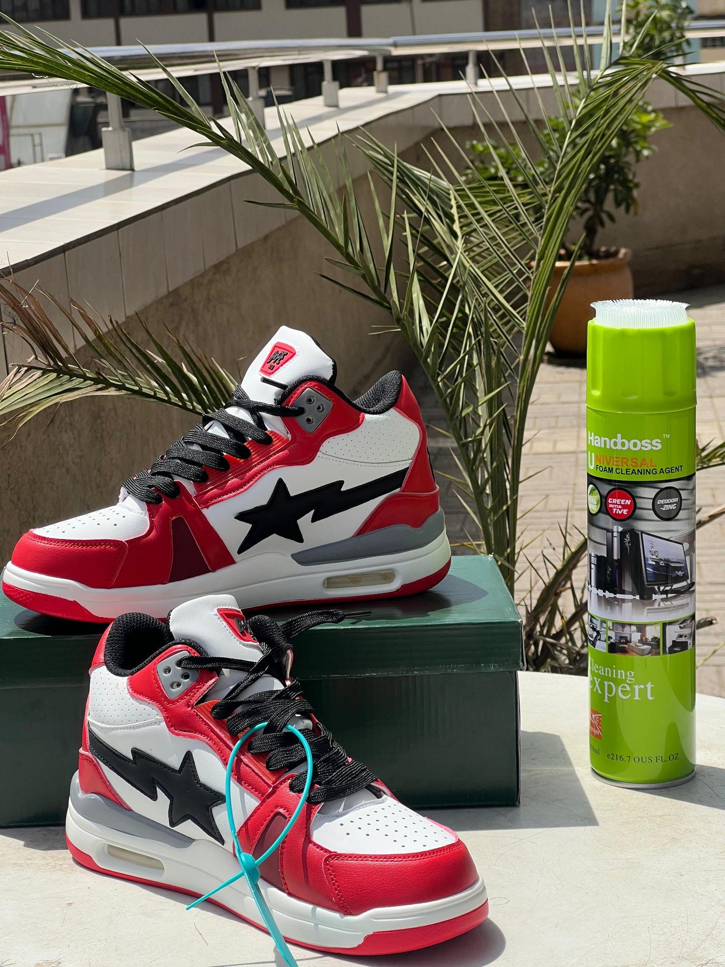 Bape Star High Cut- Red White Black