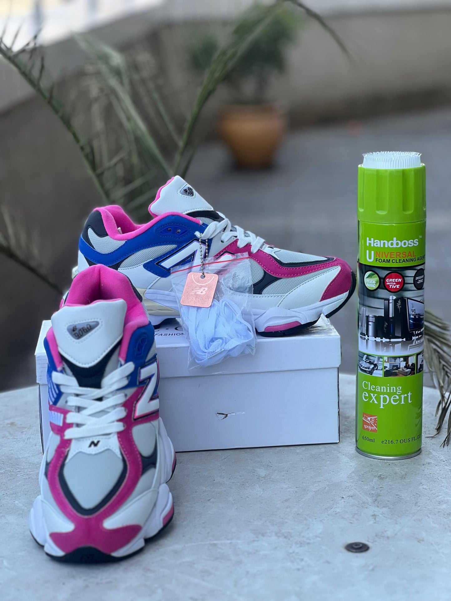 New Balance 9060 – White/Pink/Blue