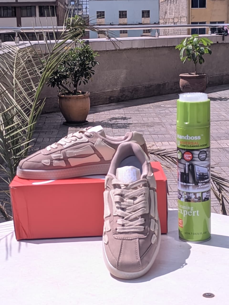 Armani Skeleton Sneakers- Brown