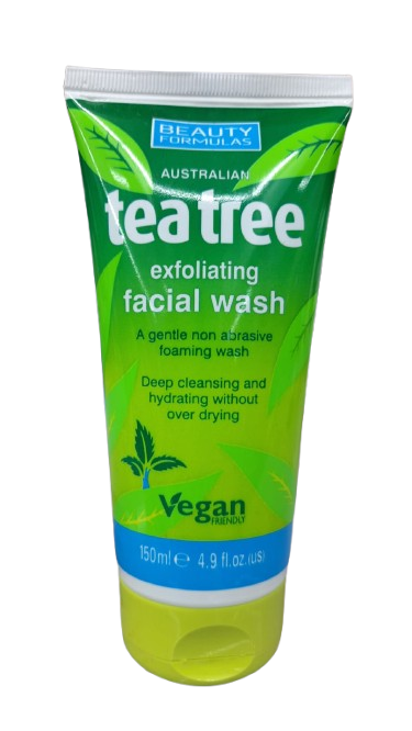 Beauty Formulas Australian Tea Tree Exfoliating Facial Wash