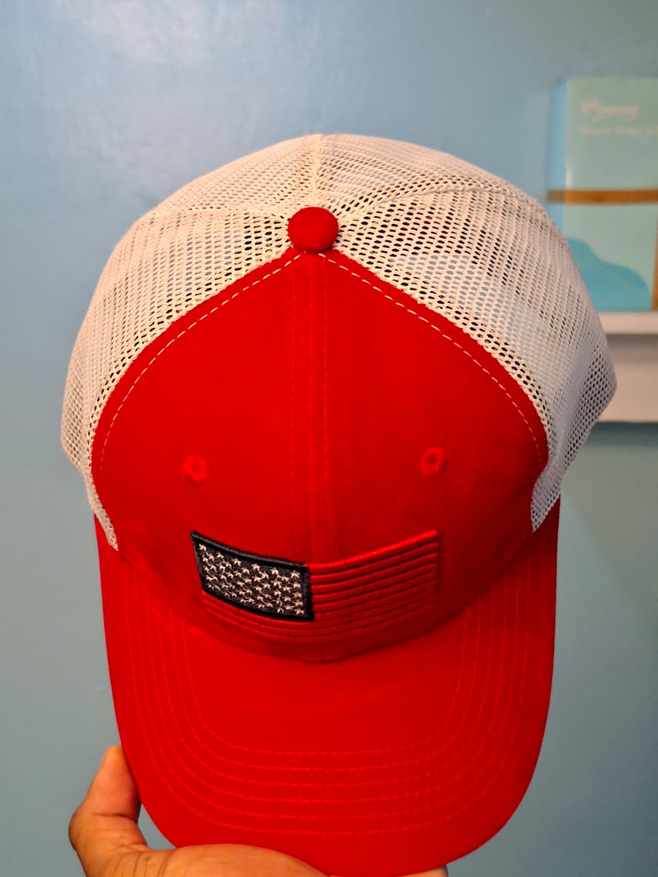 Red and White American Trucker Hat