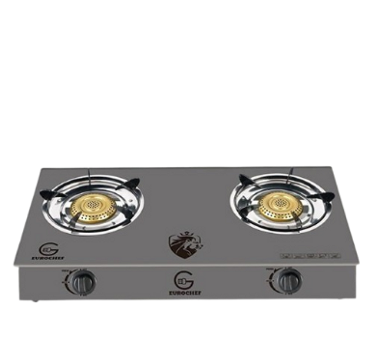 Cooktop. Eurochef Quality Gas Cooker With A Glass Top-two Burners