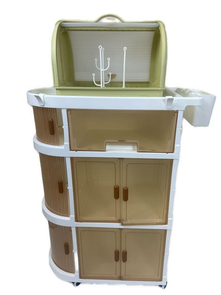 Multi-Tiered Plastic Storage Cabinet