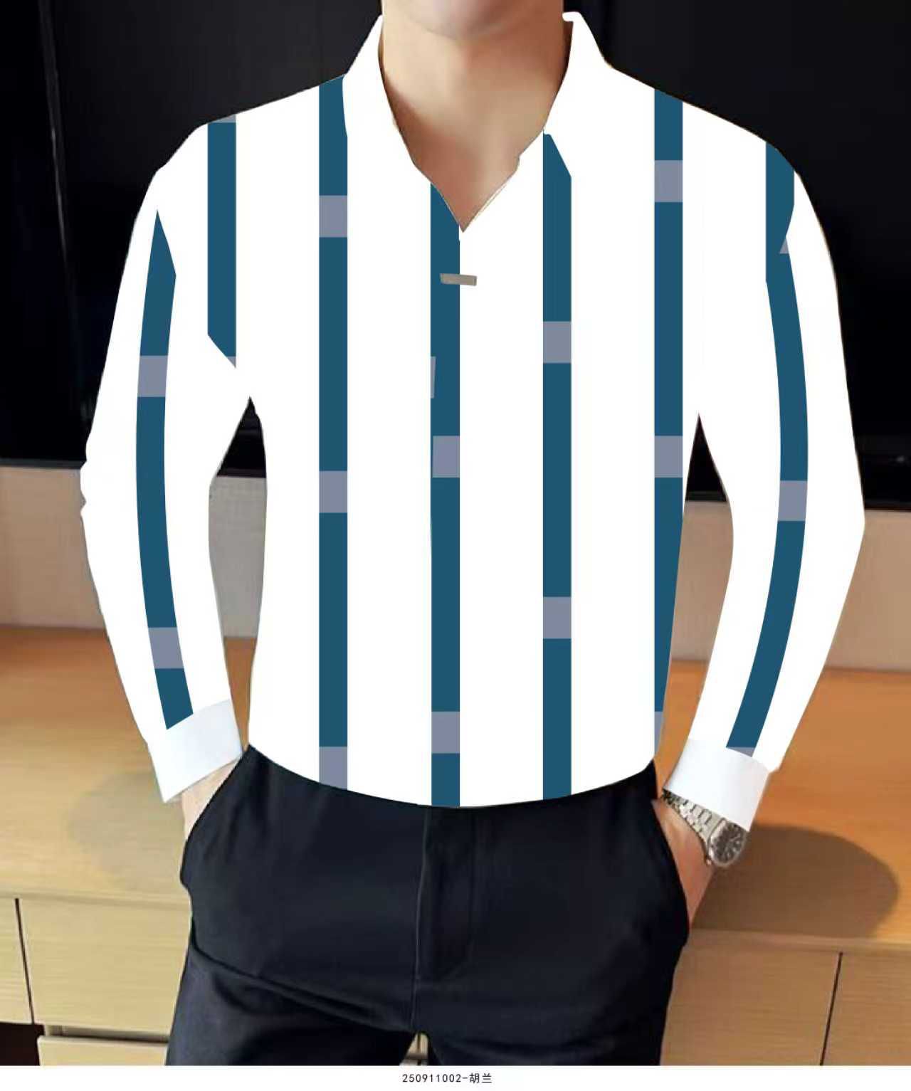 Men's Long-Sleeve Striped Shirt