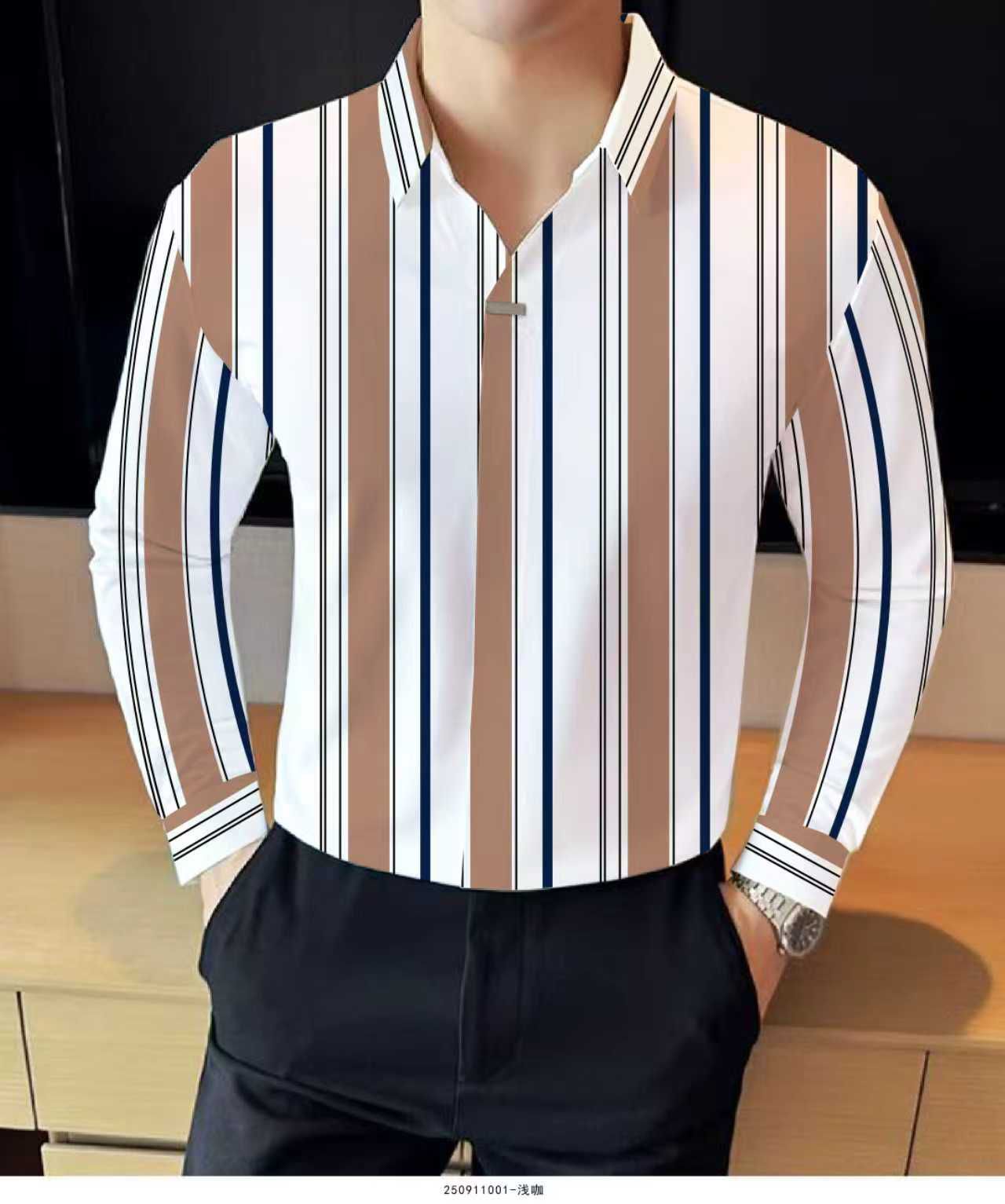 The Hudson Stripe Long-Sleeve Polo