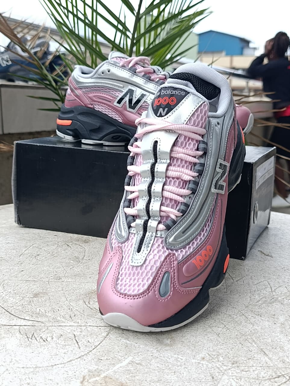 New Balance 1000 Pink/Metallic Silver