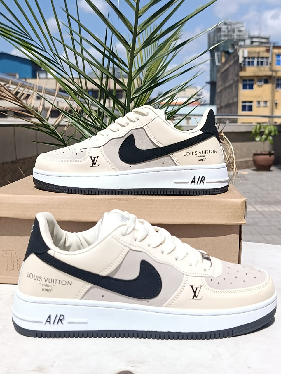 Louis Vuitton x Nike Air Force 1 Low sneakers.