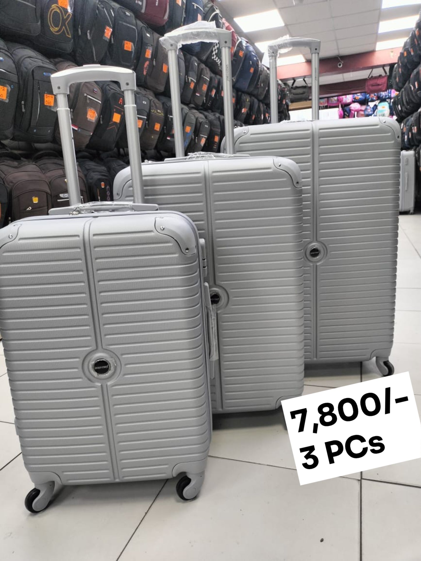 Suitcase 3pc Set (Rubber) #004