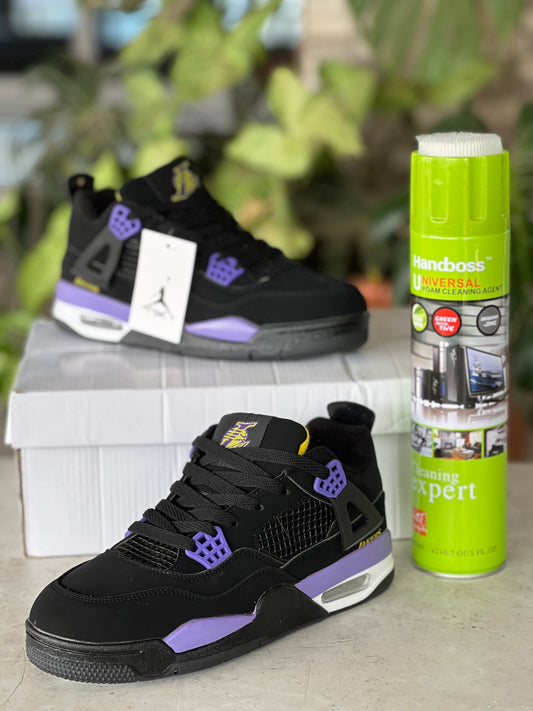 Air Jordan 4 Sneakers - Black/Purple