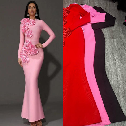 605 Long Sleeve Maxi Dress