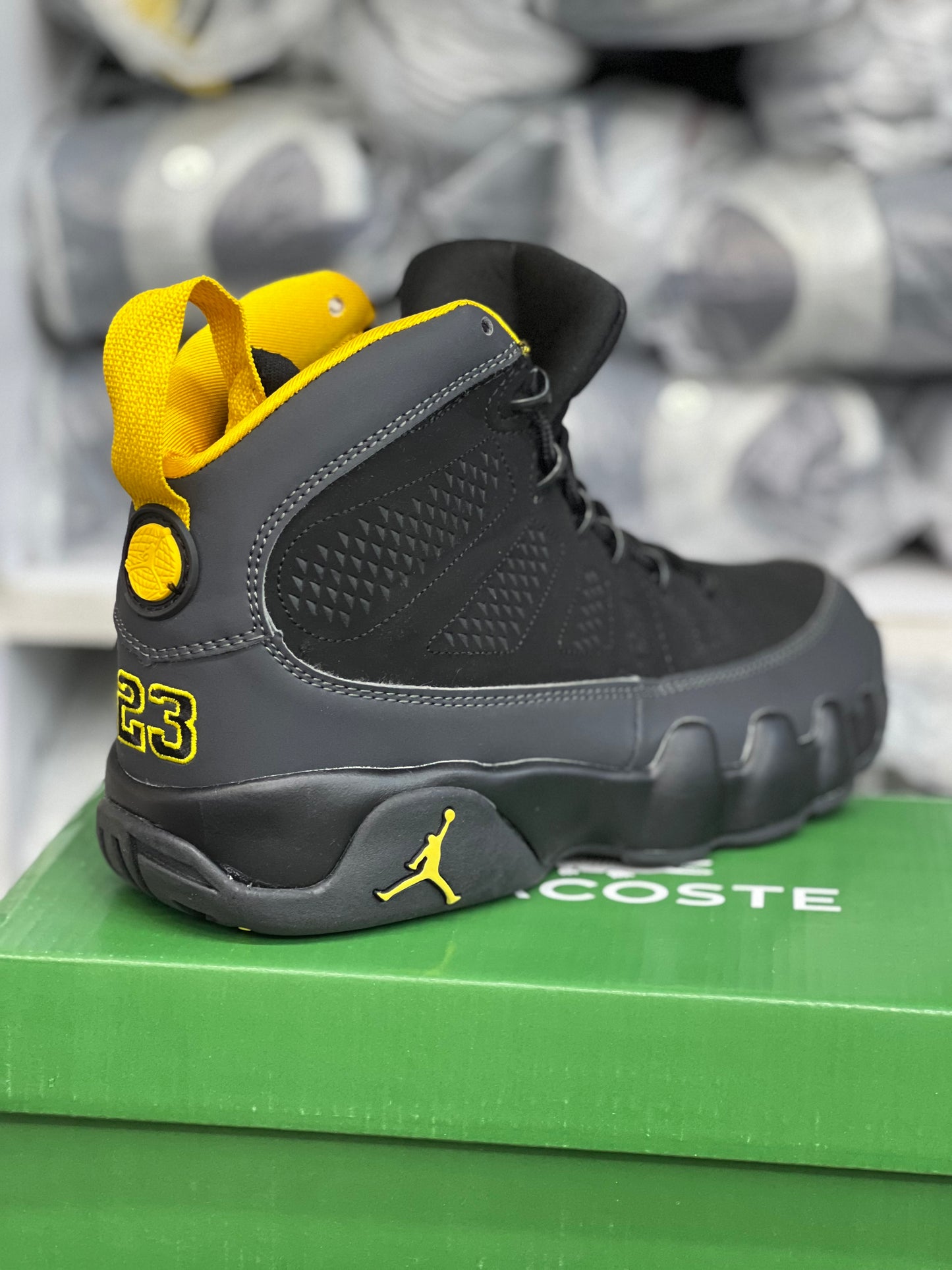 Jordan 9 - Charcoal Anniversary Yellow