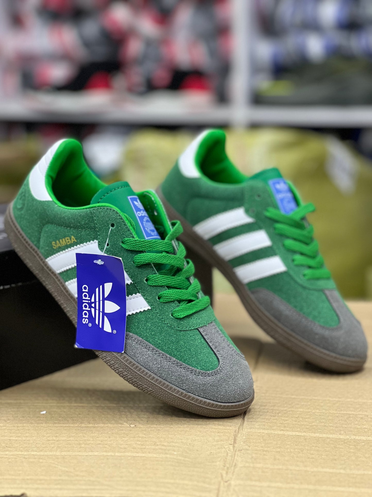 Adidas Samba Sneakers - Green/White