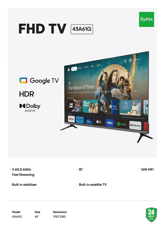 Syinix 43 Inch Google TV