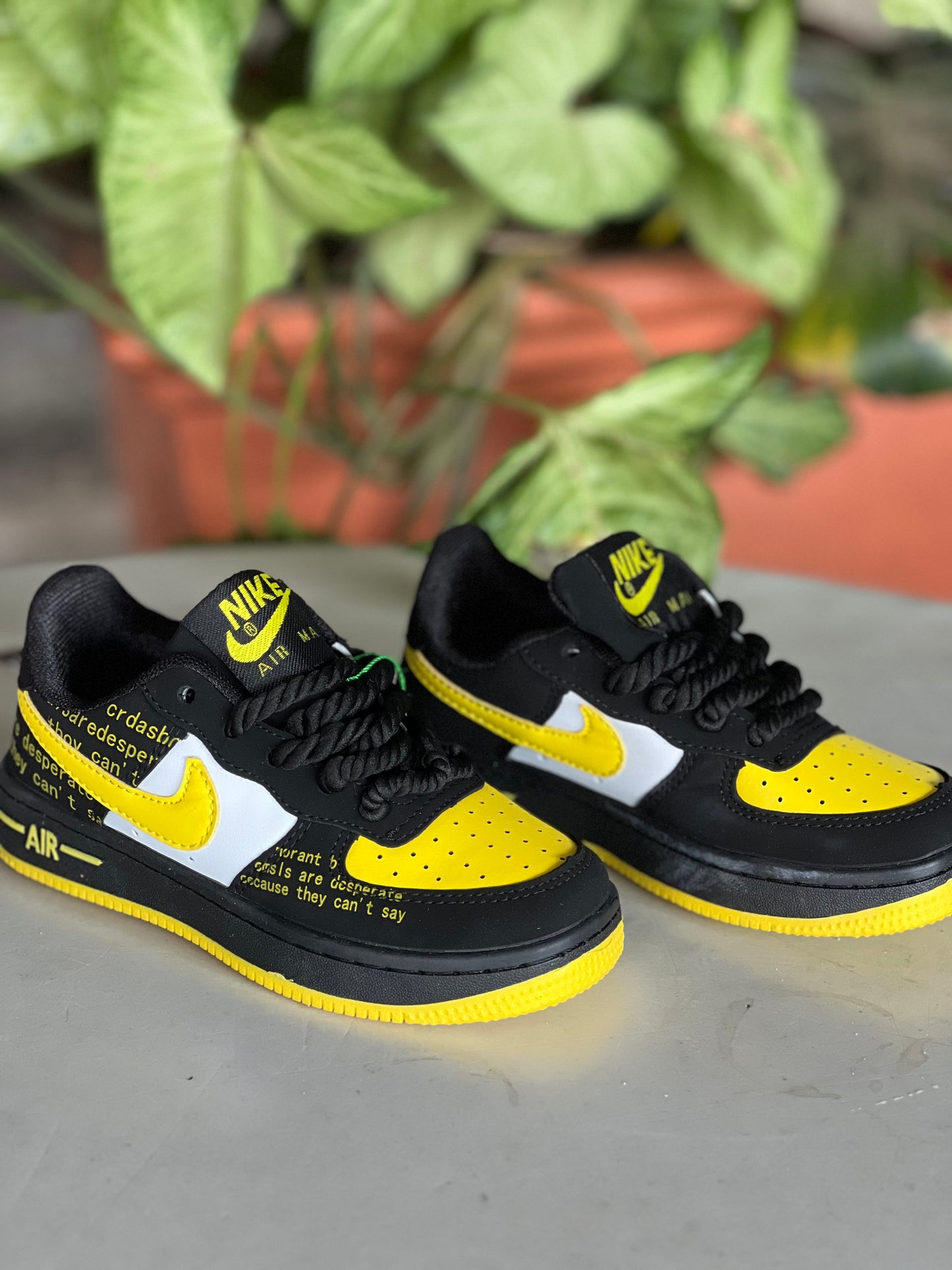 suede Airforce sneakers - Yellow