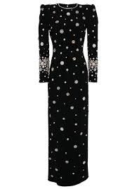 579 Black Long-Sleeved Mermaid-Style Evening Dress