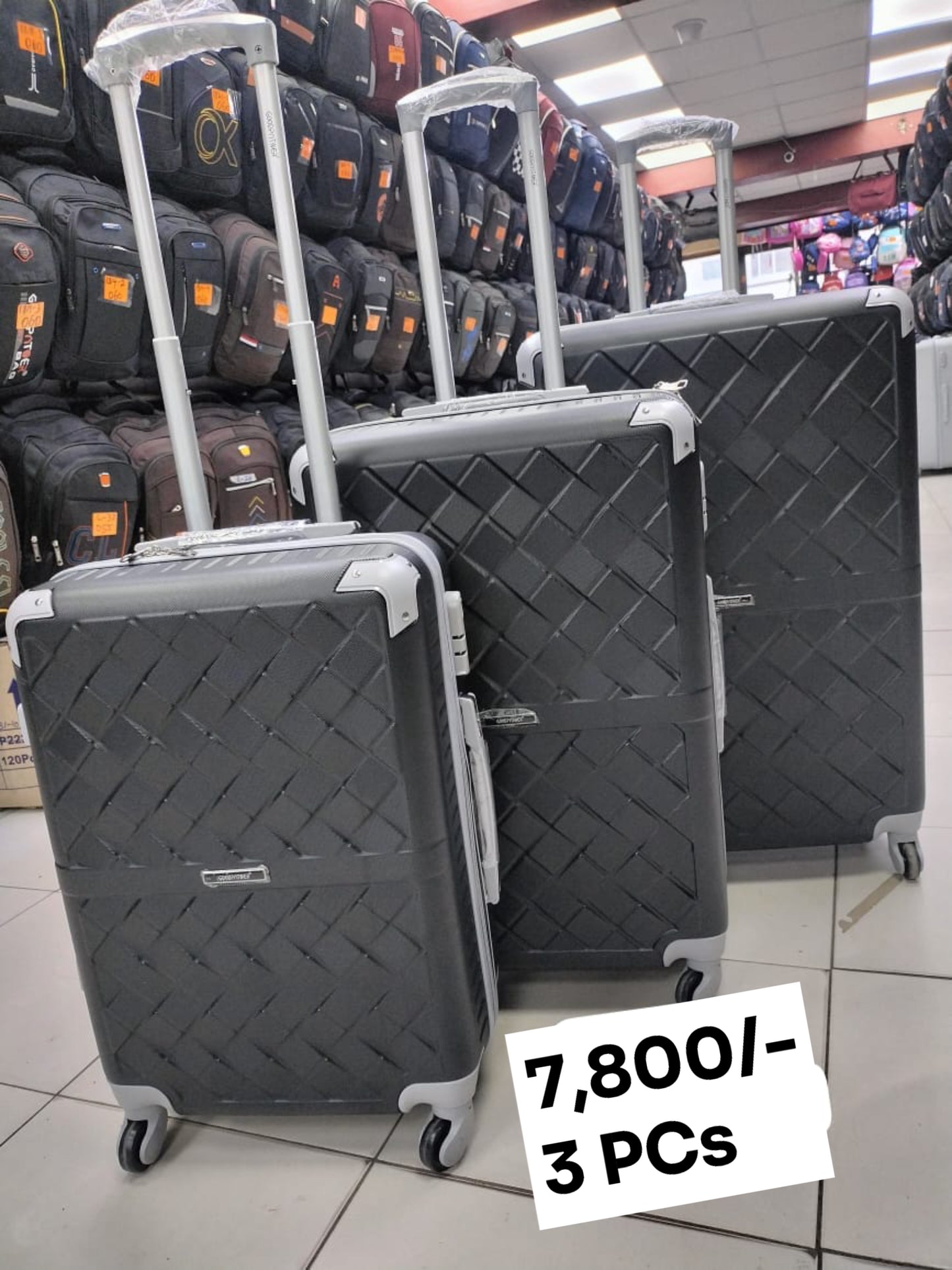 Suitcase 3pc Set (Rubber) #005