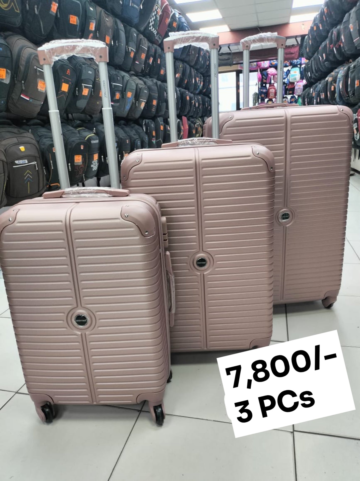 Suitcase 3pc Set (Rubber) #004