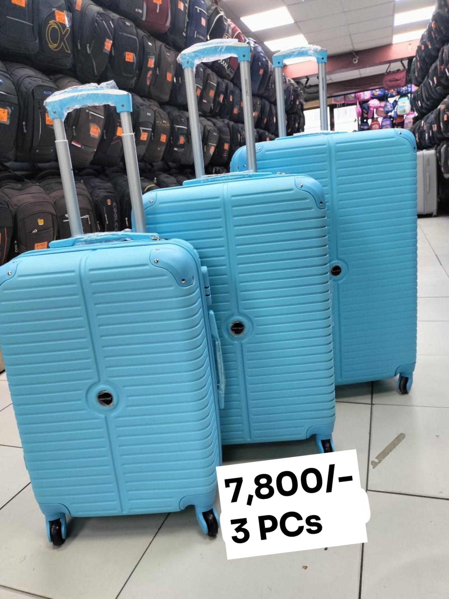 Suitcase 3pc Set (Rubber) #004