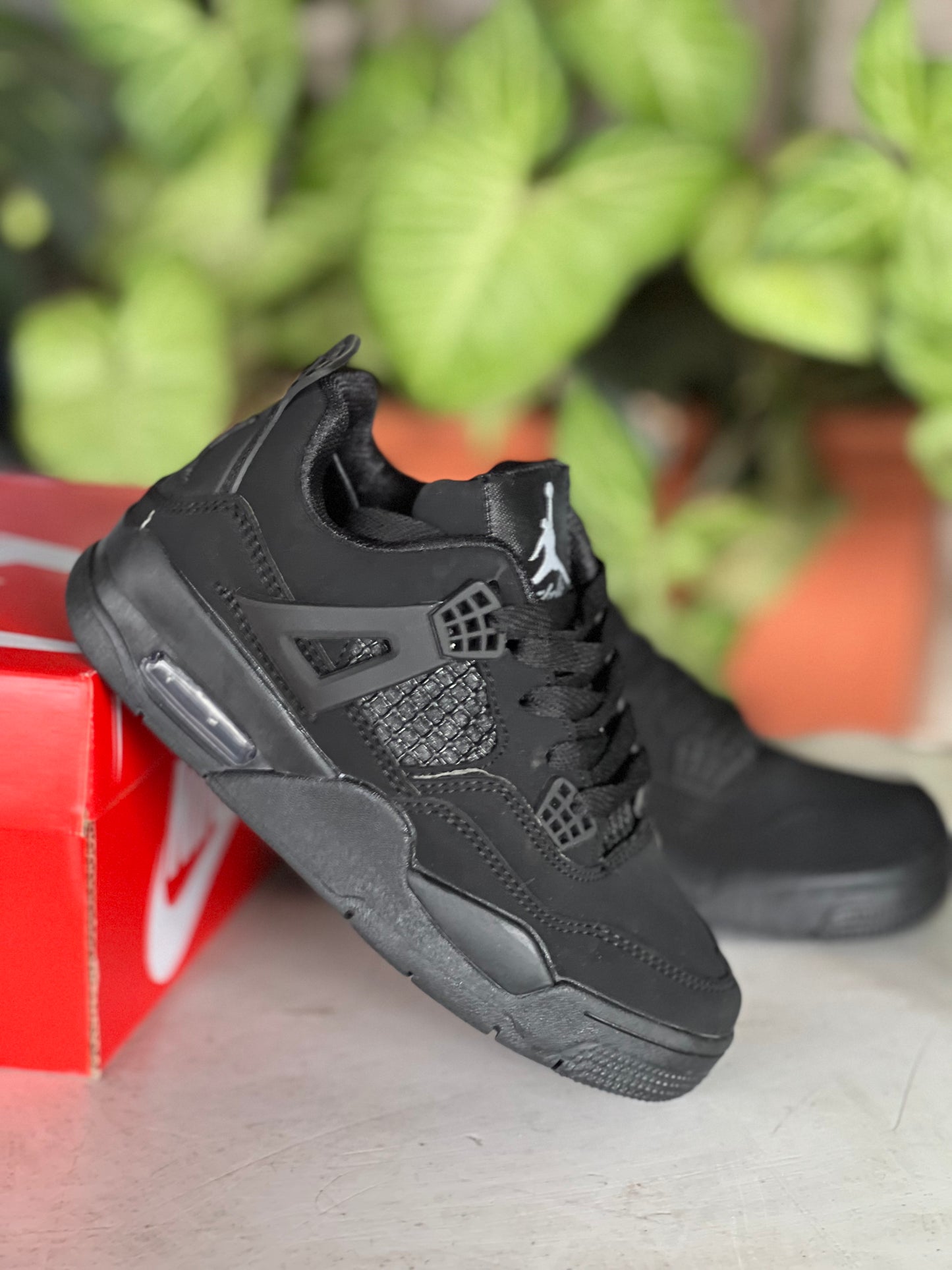 Kids J4 Sneakers - All Black