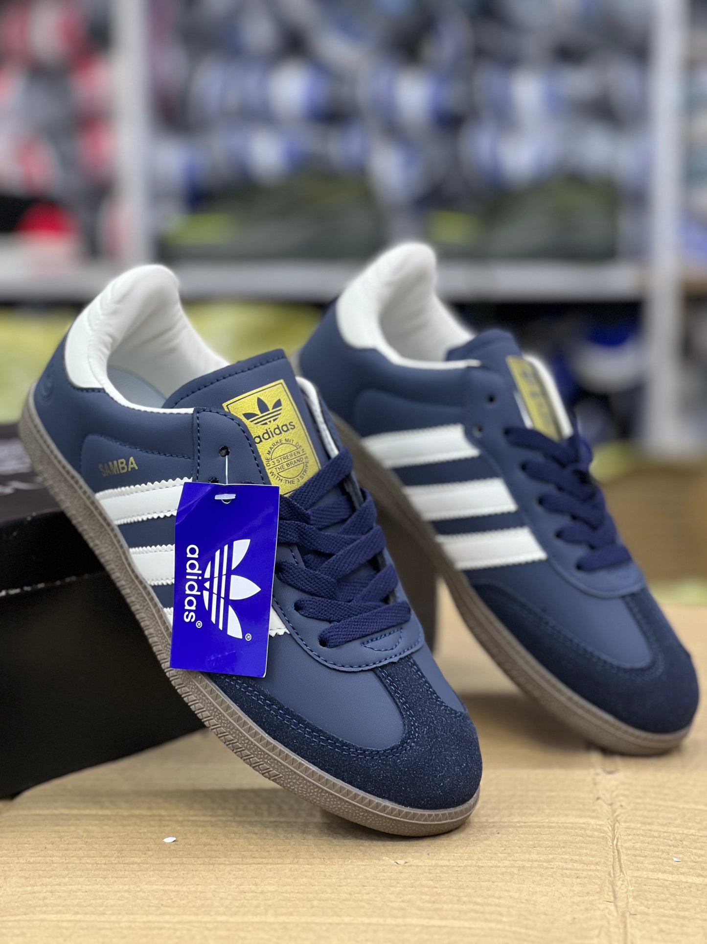 Adidas Samba Sneakers - Navy Blue/ White