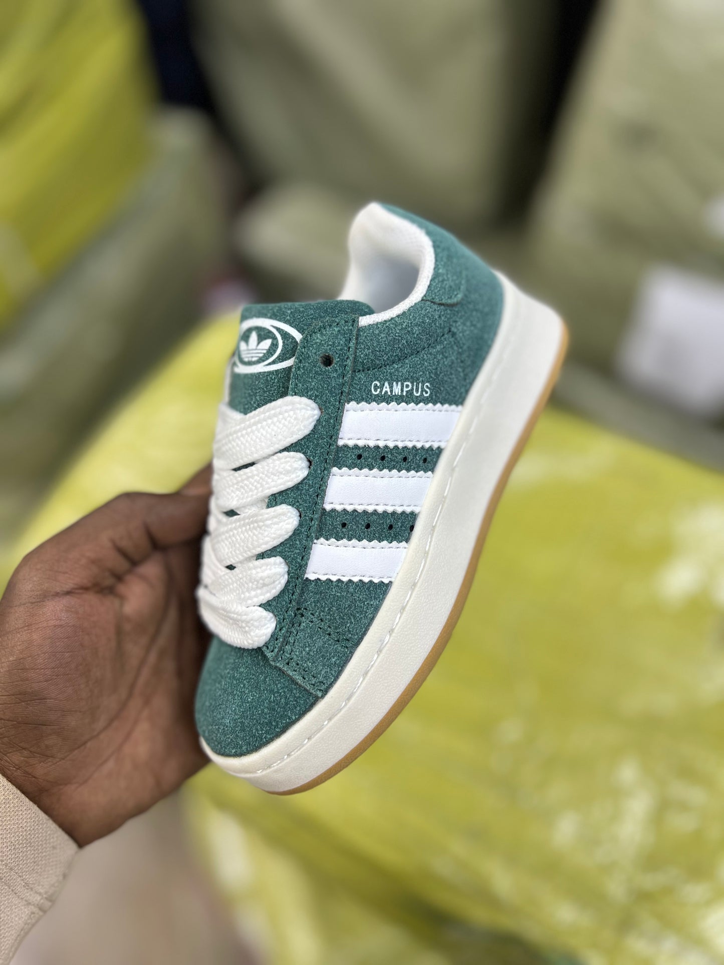 Adidas Campus Sneakers- Green/White