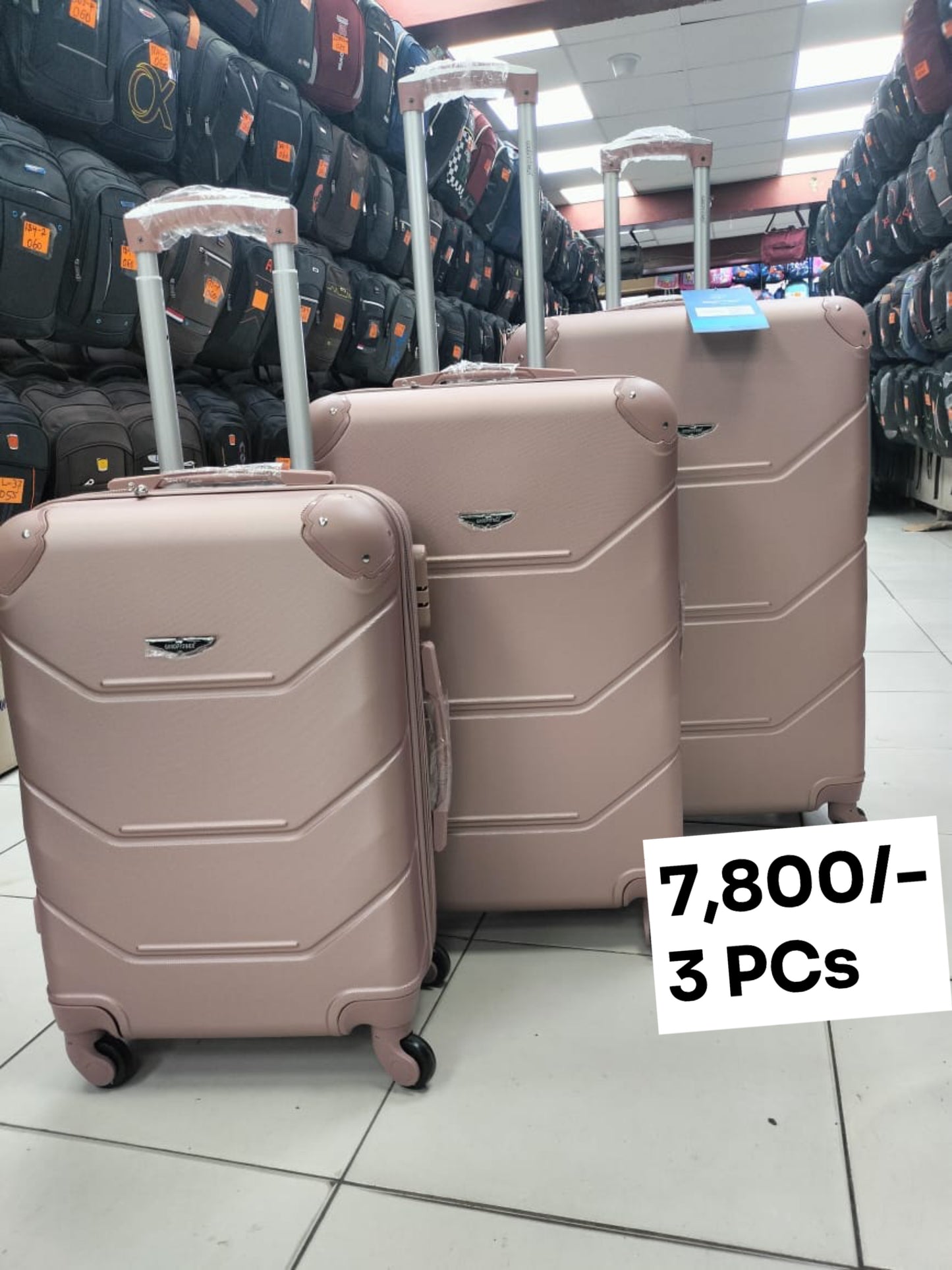 Suitcase 3pc Set (Rubber) #003