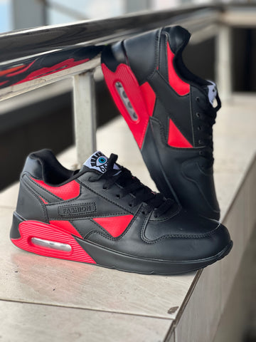 Airmax Fashion Sneaker - black red