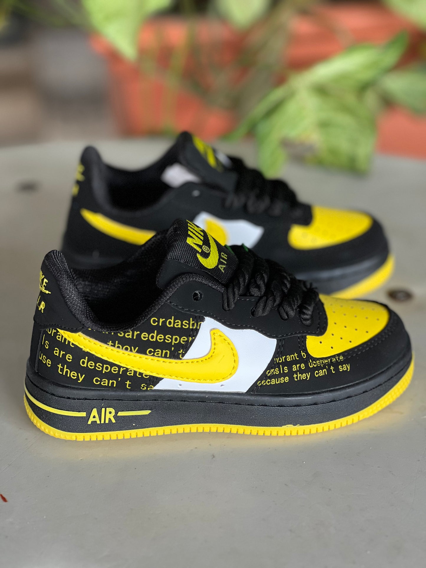 suede Airforce sneakers - Yellow