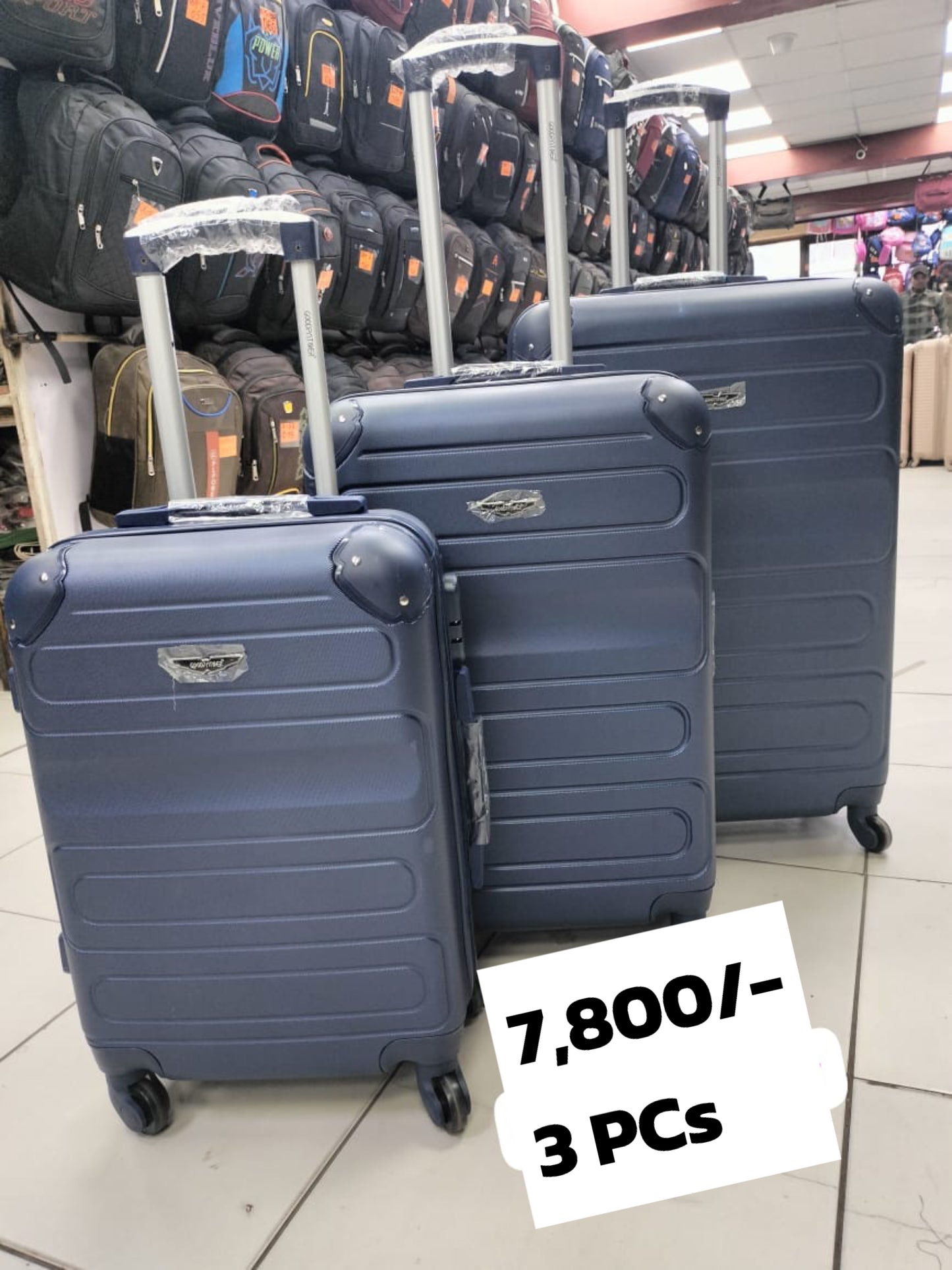 Suitcase 3pc Set (Rubber) #002