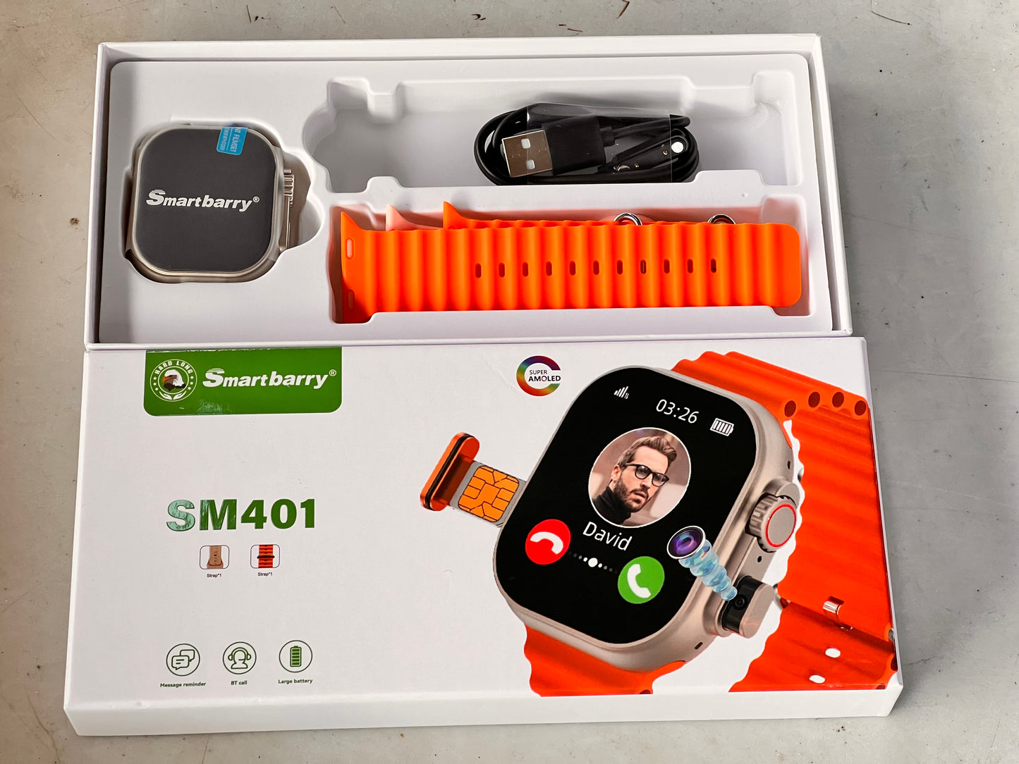 SM401 Smart Watch with Sim Slot