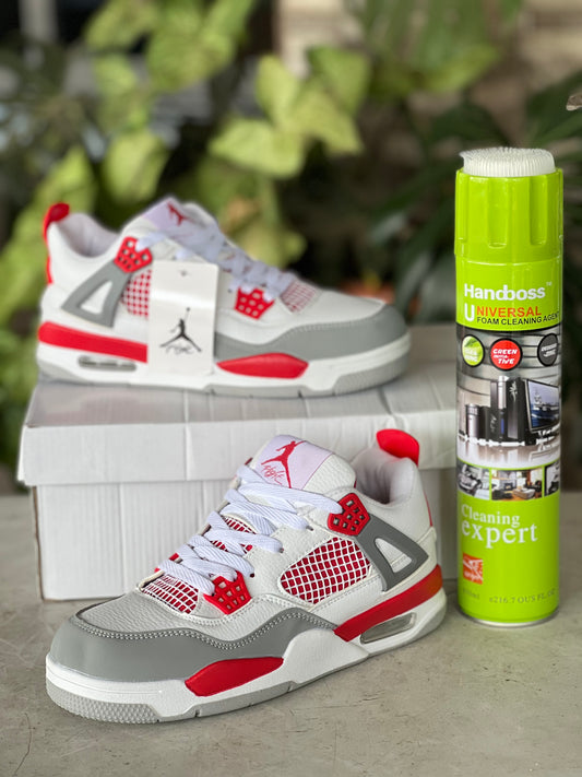 Air Jordan 4 Sneakers - White/Red