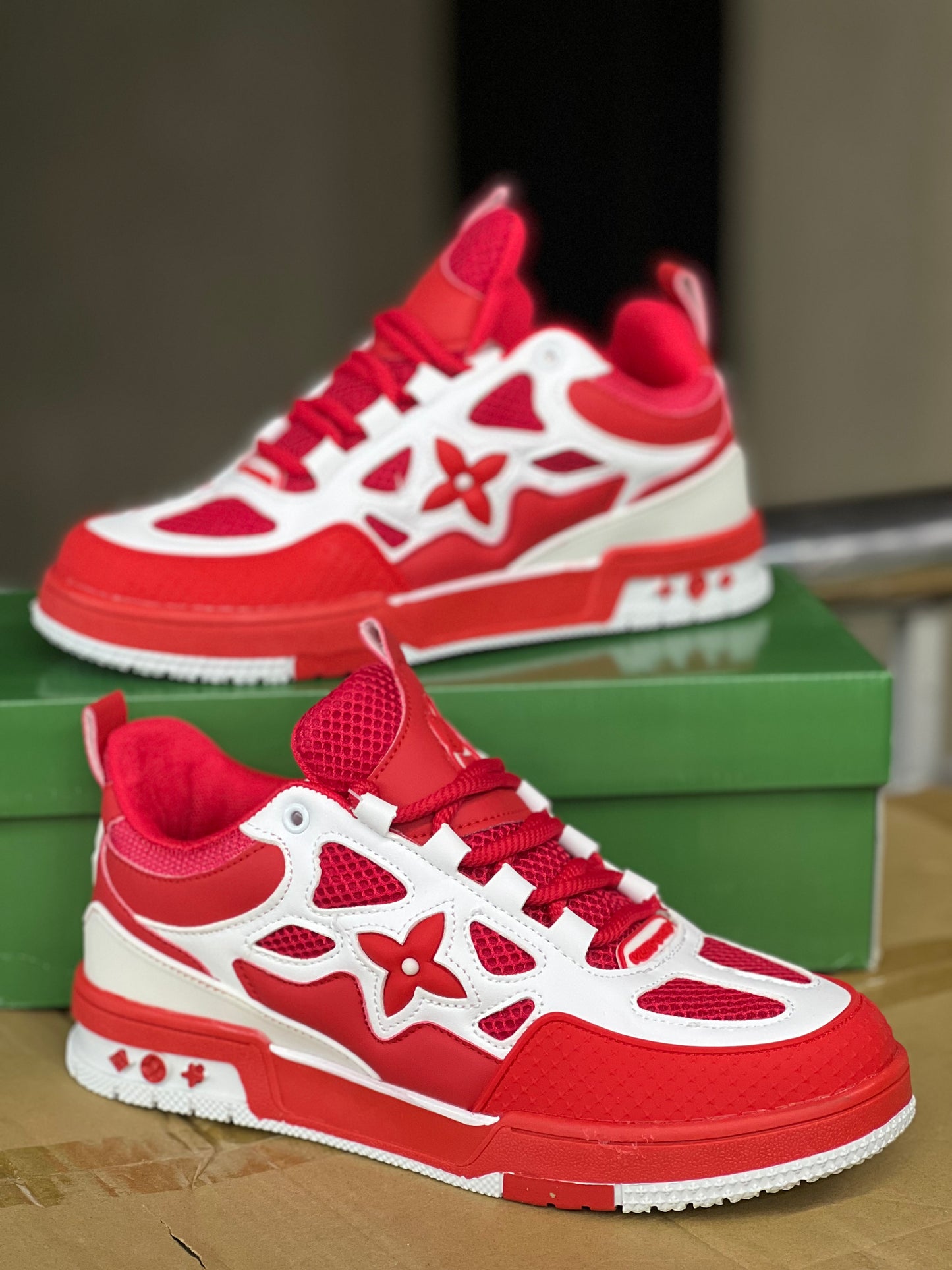 Louis Vuitton skate sneakers - Red white