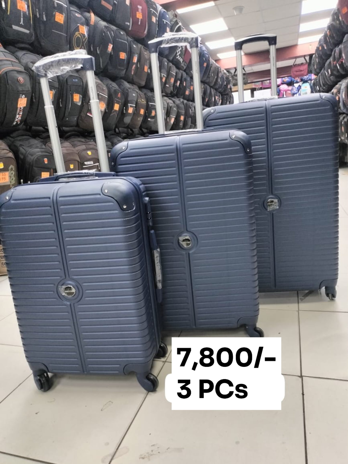 Suitcase 3pc Set (Rubber) #004