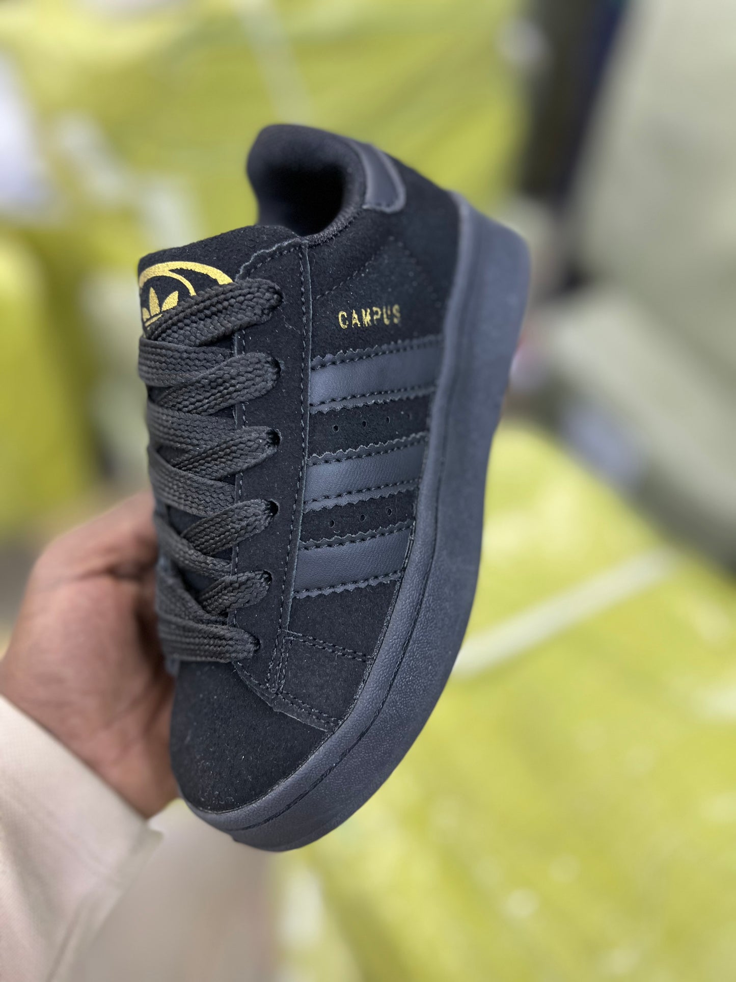 Adidas Campus Sneakers- Black/Gold