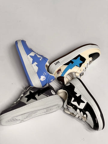 Bape Sta Sneakers (Kids)  - Blue White