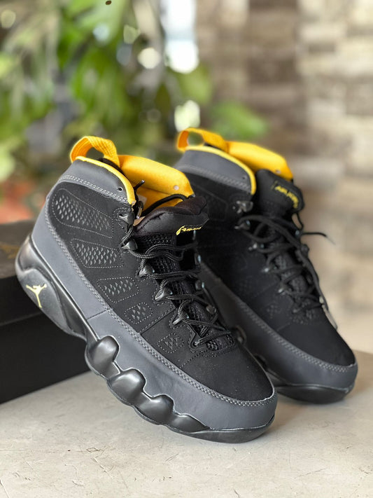 Jordan 9 - Charcoal Anniversary Yellow