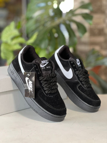 Nike Airforce Suede Sneakers -  Black White