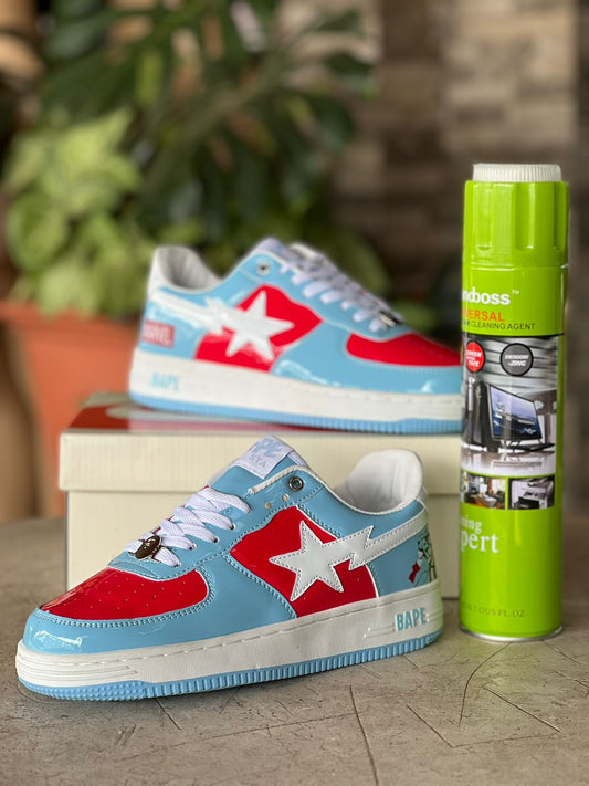 Bape Star Sneakers - Blue Red