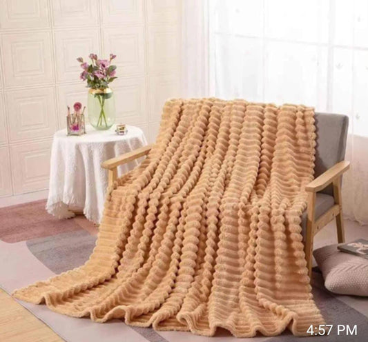 Fleece Blanket #004 - 6*6 - Light Brown