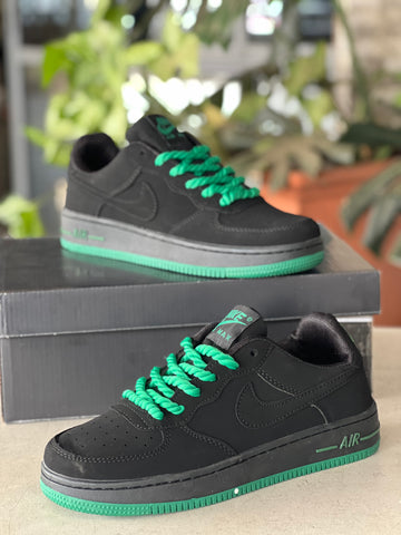 Nike Airforce Multicolor Suede Sneakers- Green